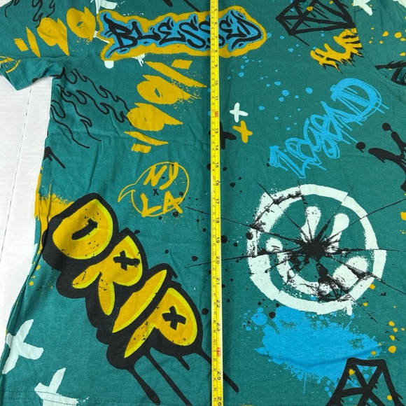 Brooklyn Cloth Graphic Tee - Teal and Yellow mens medium brand new with tags - Picture 6 of 7